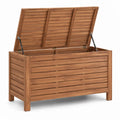 Garten-Aufbewahrungsbox 150 x 50 x 56 cm Akazien-Massivholz rechteckig Braun