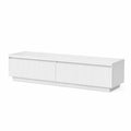 TV-Lowboard mit 2 Türen aus MDF rechteckig Weiß 180 x 40 x 45 cm