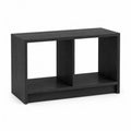 TV-Regal mit 2 offenen Fächern aus melaminharzbeschichteter Spanplatte rechteckig schwarz 80 x 30 x 50 cm