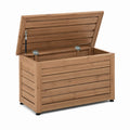 Garten-Aufbewahrungsbox 120 x 62 x 63 cm aus massivem Tannenholz rechteckig naturbraun